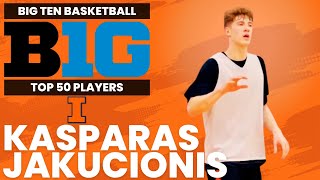 Big Ten Top 50 Player Rankings  Kasparas Jakucionis Illinois [upl. by Annasus507]