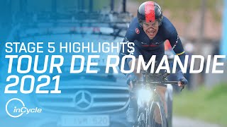 Tour de Romandie 2021  Stage 5 Highlights  inCycle [upl. by Raddatz]