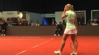 Agnes Szavay return  service game vs Yvonne Meusburger  Porsche Tennis Grand Prix 2012 [upl. by Karrie598]