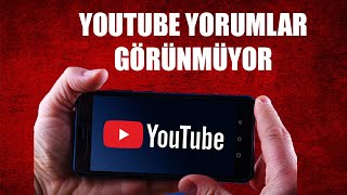 YOUTUBE YORUM GÖZÜKMÜYOR  \u00100 ÇÖZÜMÜ [upl. by Ahcsropal103]