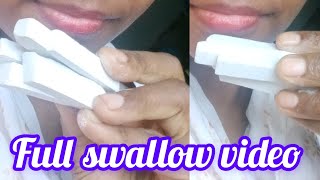 Full Swallow White Slate Cubicle Bar Asmr Eating Show Asmr Satifexing K Slate Pencil Eating [upl. by Boesch]