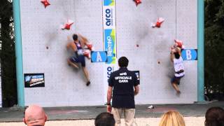 Speed Climbing World Record by Libor Hroza Arco 30082014 qualification round [upl. by Meara]