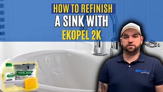 How to Refinish A Sink With Ekopel 2K  Watch Our Live Sink Refinishing  Refinished Bath Solutions [upl. by Liebermann]