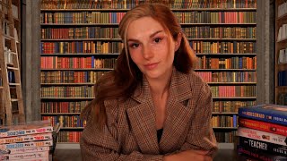 ASMR The Librarian Likes You  Book Recommendations Writing Sounds Paper Sounds amp More [upl. by Namaj]