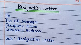 Resignation letter to the company ✍🏻Resignation Letter [upl. by Cornelia749]