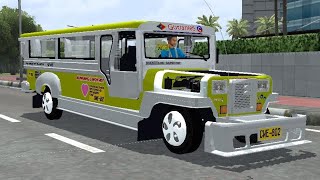 Bussid Mod Basicano TSMPC Gabshop Jeepney In Green Colour [upl. by Suki]