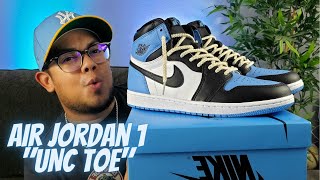 AIR JORDAN 1 HIGH UNC TOE  AIR JORDAN 1 HIGH UNIVERSITY BLUE  UNC AJ1 High [upl. by Nailliw]