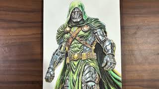 How to draw Dr Doom Victor Van Doom  Color pencil sketch  MARVEL  FORTNITE 🔥 [upl. by Montford]