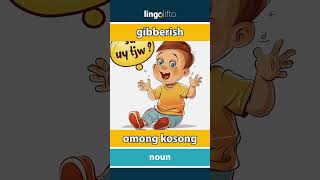 🇬🇧🇮🇩 gibberish  omong kosong  learn English  ayo belajar bahasa Inggris [upl. by Clarkin]