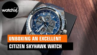 Unboxing excellent Citizen Promaster Skyhawk JY814808L watch [upl. by Yddeg]