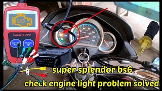 super splendor bs6 check engine light problem solved missing problem solved [upl. by Gowrie]