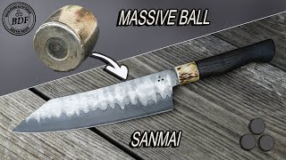 Knife Making  The Transformation of a Giant Bearing Ball [upl. by Sitsuj]