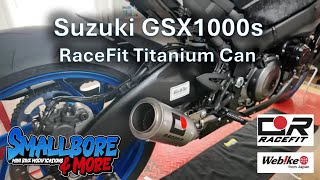 GSX1000S Racefit Titanium Slipon Can [upl. by Bathelda]