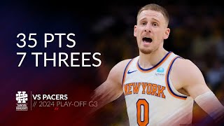 Donte DiVincenzo 35 pts 7 threes vs Pacers 2024 PO G3 [upl. by Letsirc]