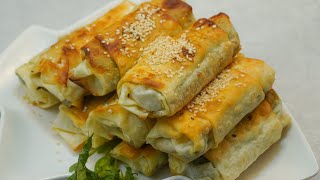 Chicken amp Spinach Borek  Easy Turkish Cheese Borek Recipe Without Oven [upl. by Miriam]