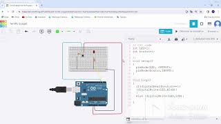 ARDUINOCommander une LED avec bouton poussoire [upl. by Matthei]