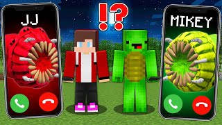 JJ Worm Eater vs Mikey Worm Eater CALLING to MIKEY and JJ in Minecraft Maizen JJ Mikey [upl. by Yetta]