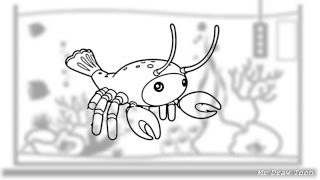 Reef Lobster  How to draw a Lobster [upl. by Valerian222]