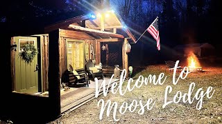 Welcome Back To Moose Lodge Our Off Grid Log Cabin in the Woods [upl. by Sirhc]