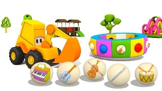 Cartoni Animati per Bambini Lescavatore Max e gli strumenti musicali [upl. by Uaeb]