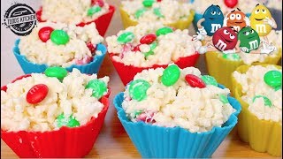 White Chocolate MampM Christmas Crackles  No Bake dessert [upl. by Ecnarual]