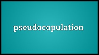 Pseudocopulation Meaning [upl. by Shewmaker]