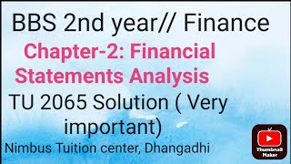 Financial Statements and AnalysisBBS 2nd yearFinance Unit2 [upl. by Redd406]