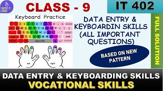 DATA ENTRY AND KEYBOARDING SKILLS CLASS 9  DATA ENTRY amp KEYBOARDING SKILLS  QUESTION ANSWER [upl. by Batty]