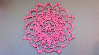 Easy Crochet Little Doily Tutorial [upl. by Reld]