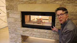 Stovax Studio 2 Duplex Double Sided Fire  Cotswold Installation [upl. by Adalia556]