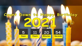 Happy birthday count down by pure html css and javascript [upl. by Kemppe]