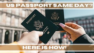 US Passport in 1 Day Here is How [upl. by Harrell]