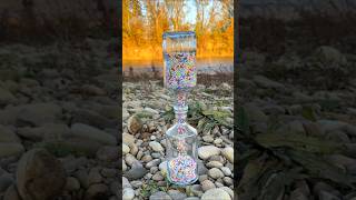 Moving beads in Glass Bottles Near a mountain river in autumn 😌 😍 [upl. by Cormac]