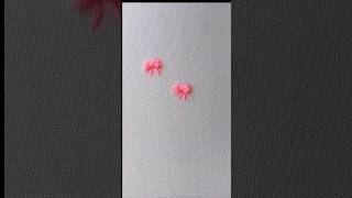 Ribbon Stitch 🎀🎗️youtubeshorts trendingshorts ribbonembroidery artandcraft [upl. by Lleder]