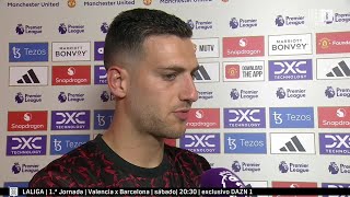 Diogo Dalot  Flash Interview  Man United 1x0 Fulham 2425 [upl. by Victor]