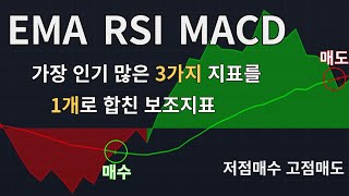 EMA RSI MACD 세가지 지표를 하나의 지표로 합쳐버린 보조지표 매매법 [upl. by Fogarty]