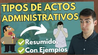 🏴󠁴󠁴󠁰󠁯󠁳󠁿Tipos de Actos Administrativos Ley 392015 ¿Qué es 【Explicados con EJEMPLOS】 [upl. by Ahsuoj]