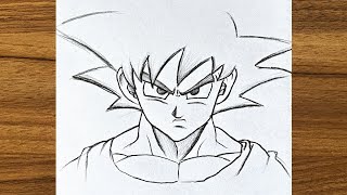 How to draw Goku step by step  Easy drawing ideas for beginners  Beginners drawing [upl. by Crim]