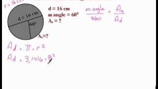 trouver laire dun secteur du cercle [upl. by Lewendal]
