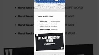 MS WORD belajarmicrosoftoffice belajarmicrosoftword wordtips microsoftoffice wordpemula [upl. by Eileme]