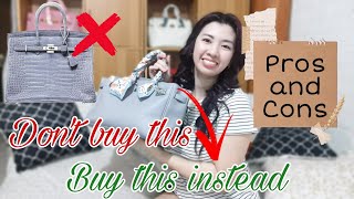 Bag Review  Grey Birkin  Whats in my bag  Wear and Tear [upl. by Llertram]