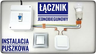 ŁĄCZNIK JEDNOBIEGUNOWY  jak podłączyć łącznik do instalacji elektrycznej oświetlenia ⚠️💡 [upl. by Eah934]