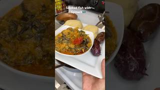 SMOKED FISH WITH SPINACH congolesefood africanfood congolais congolaise nigerianfood [upl. by Eeralav]