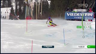 Mikaela Shiffrin Are 10032024 Slalom Lauf 2 [upl. by Ertemed]