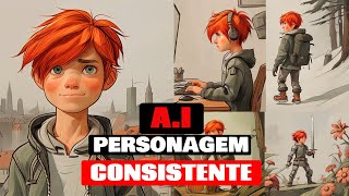 NOVA INTELIGÊNCIA ARTIFICIAL para PERSONAGENS CONSISTENTES Várias poses e locais diferentes na IA [upl. by Everrs]