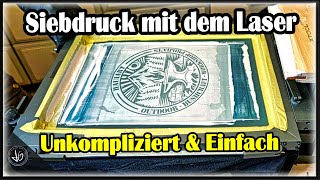 SIEBDRUCK  Einfach und OHNE Belichten  Xtool Siebdruck Vorrichtung [upl. by Farmer3]