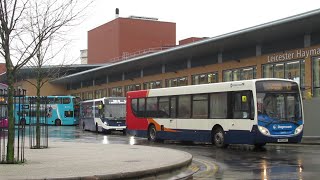 Buses at Leicester Haymarket Bus Station January 2020 [upl. by Zehc935]