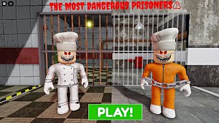 PAPA PIZZA VS PRISONER PAPA PIZZA in BARRYS PRISON RUN Obby [upl. by Marka]