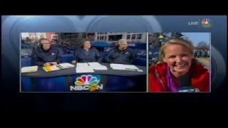 Carolyn Manno Shares Her Experience at the MORESHAPE Half on NBC Sports 41816 [upl. by Ynomrah]