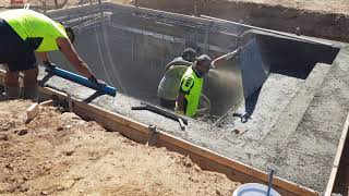 Shotcrete pool construction [upl. by Ahtreb75]